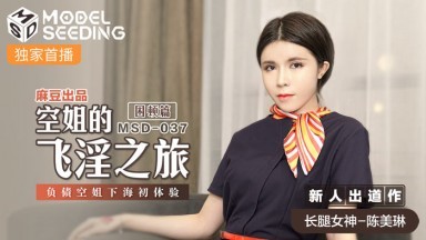 麻豆AV MSD MSD037 空姐的飛淫之旅 困頓篇 新人女優 陳美琳